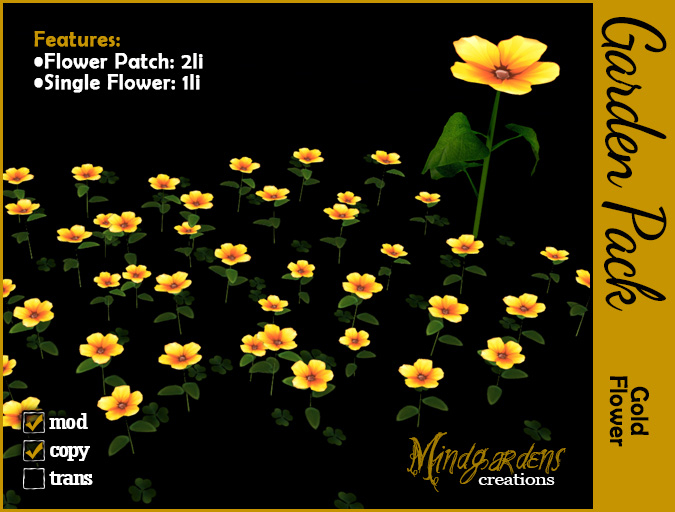 MG - Gold Flower Single & Patch