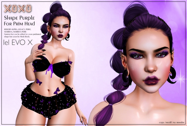XOXO - SHAPE PURPLE LeLUTKA Prim Head 3.1