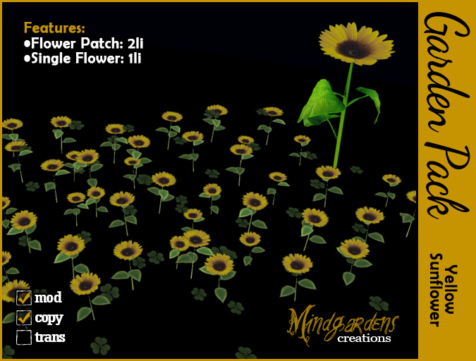 MG - Yellow Sunflower Single & Patch