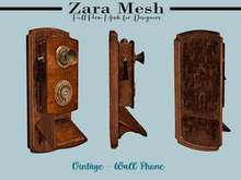 ZM - Vintage - Wall Phone - FULL PERM MESH