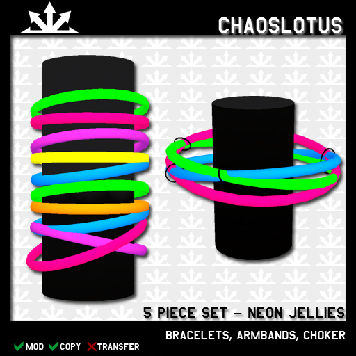 ~CL~ Neon Jelly Set, 5 piece