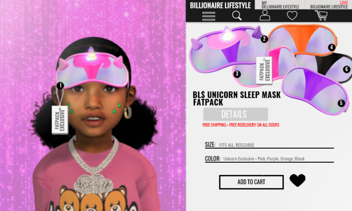 [BL] Unicorn Sleep Mask FATPACK