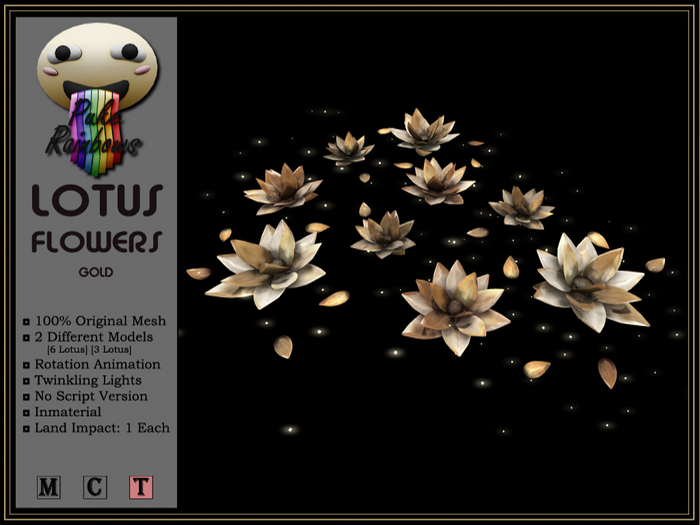 [PR] Lotus Flowers  - Gold (Boxed)