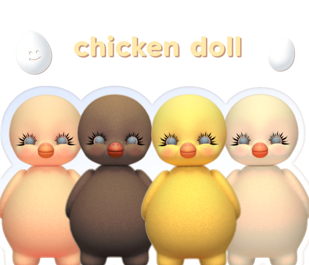 velvetbutter - white chicken doll