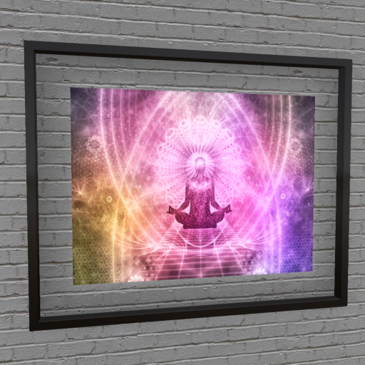 PROMO ➛ Wall Art - Chakra Stillness in Float Frame (Oiled Bronze) - Mesh - C/M (Wear to Unpack)