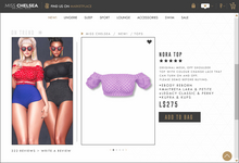 .miss chelsea. Nora Top Lilac Gingham