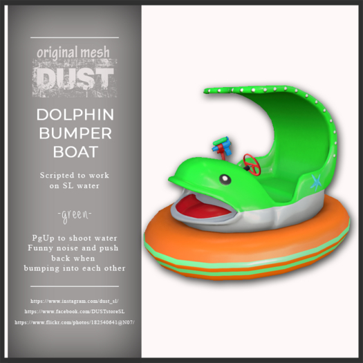 DUST: Dolphin Bumper Boat - green