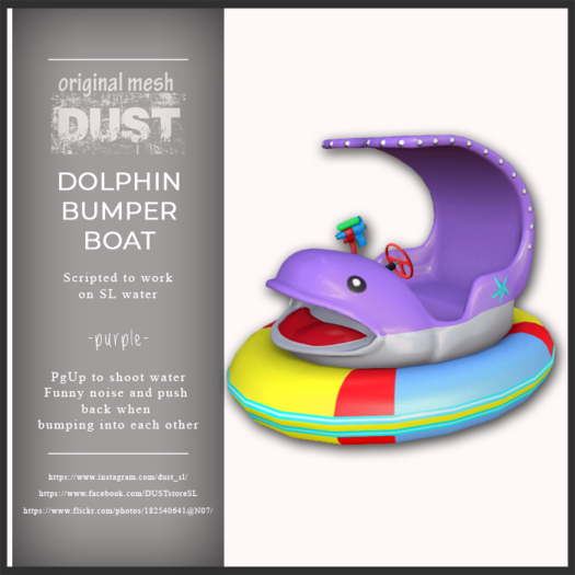 DUST: Dolphin Bumper Boat - purple