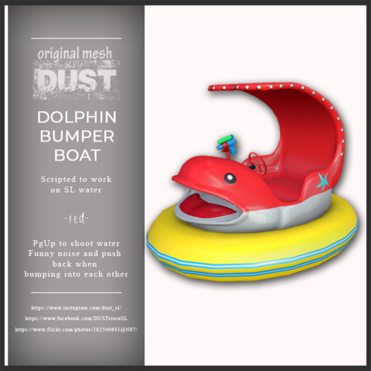 DUST: Dolphin Bumper Boat - red