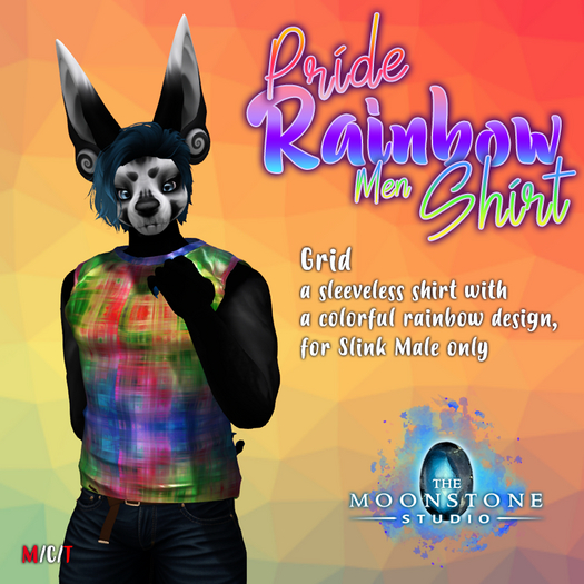 {:: TMS ::} Pride Shirt Rainbow Grid :: Slink [BOX]
