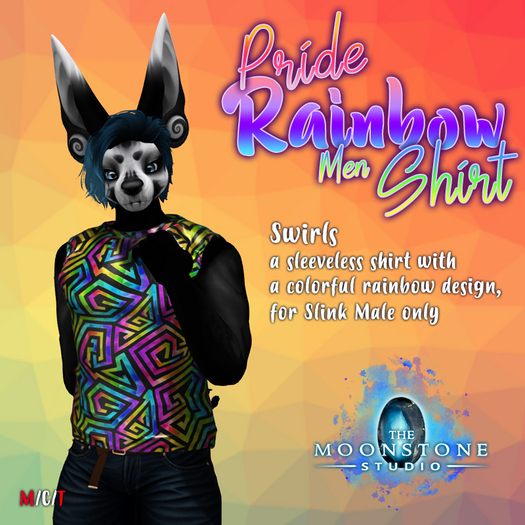 {:: TMS ::} Pride Shirt Rainbow Swirls :: Slink [BOX]