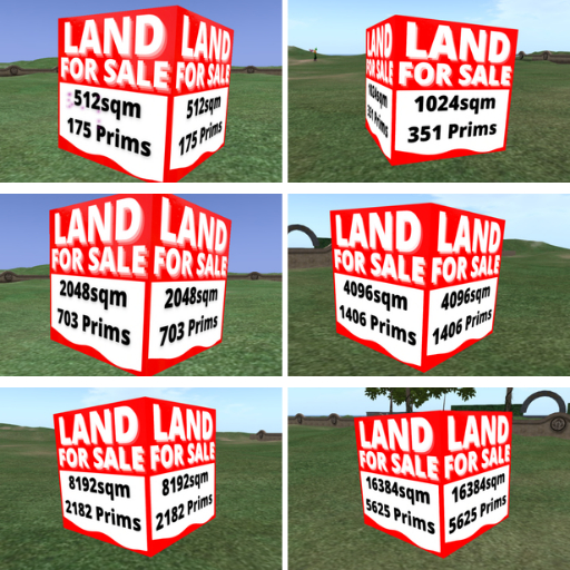 Land For Sale Rotating For Sale Sign - 6 Pack - Landmark Giver (Optional)