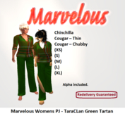 Marvelous Womens PJ - Tara CLan Green Tartan