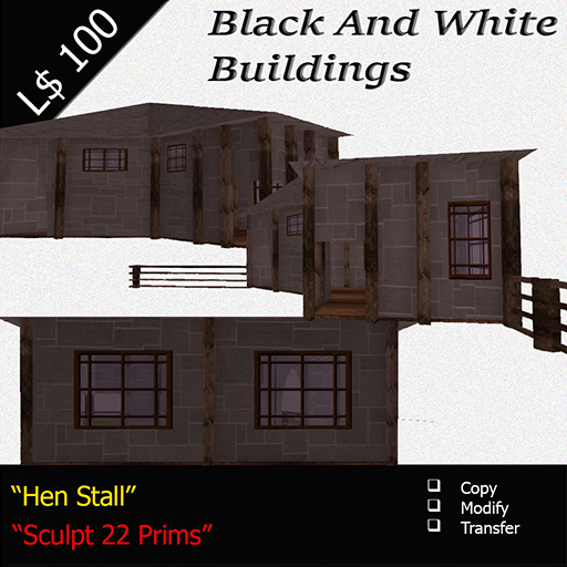 Hen Stall Sculpt 22 Prims 