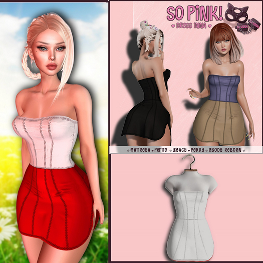 *So Pink!* - Dress Inna white
