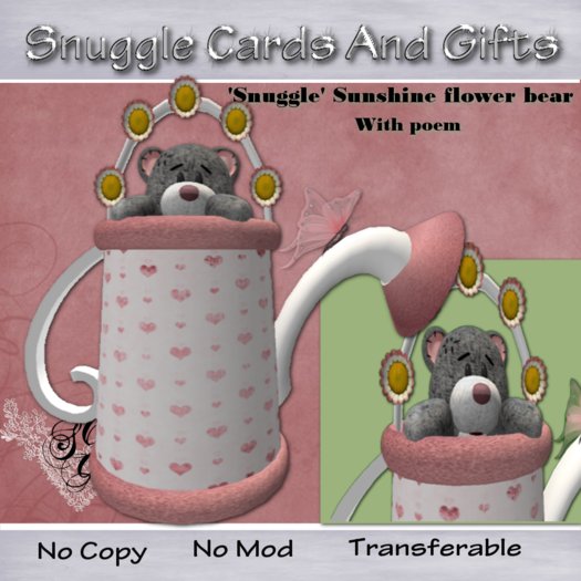 'Snuggle' Sunshine flower  bear 