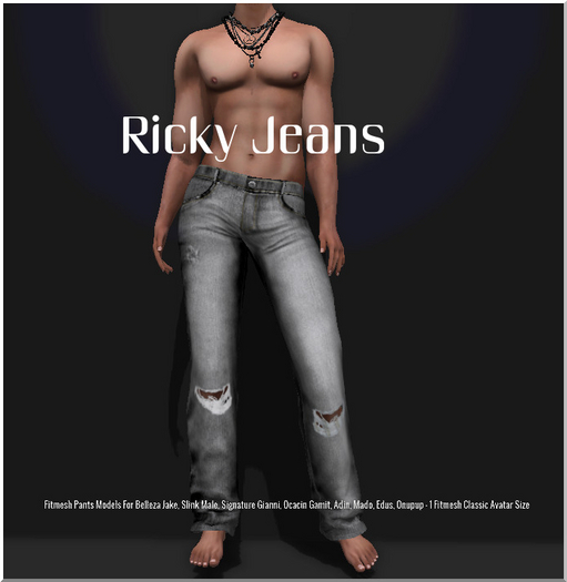 Mocha's Designs Ricky Men's  Jeans  Dirty Grey