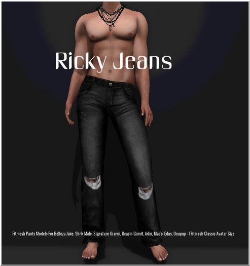 Mocha's Designs Ricky Men's  Jeans Black