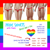 Pride shorts with towel TwoSided *gift* bulge and c-toe