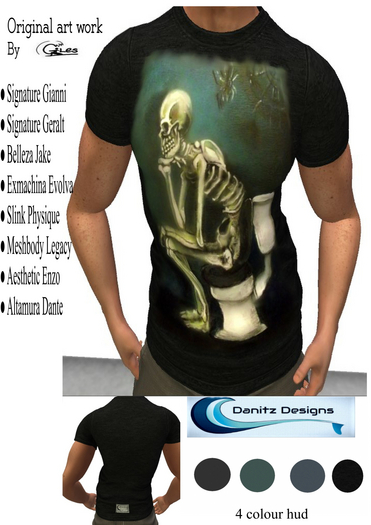 D Designs,The Thinker..T-shirt