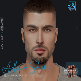 Second Life Marketplace - - ANGELUS- ADAM Shape For Lelutka SKYLER Head ...