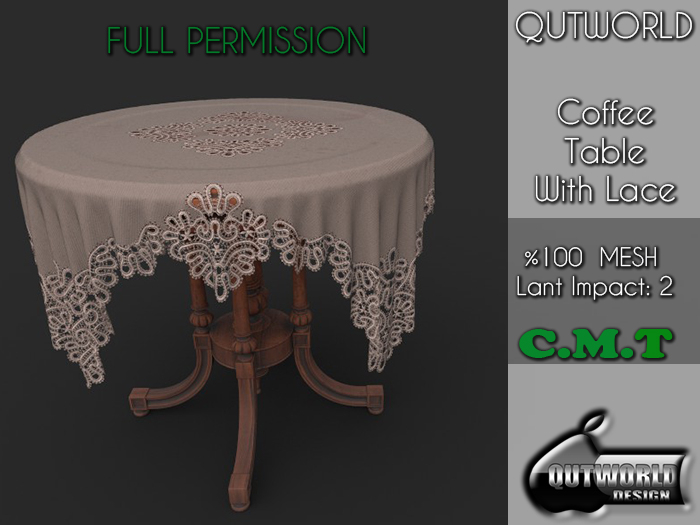 .::QUTWORLD Coffee Table With Lace::.FP 