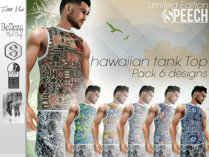 SPEECH Tank Top Hawaiian Pack