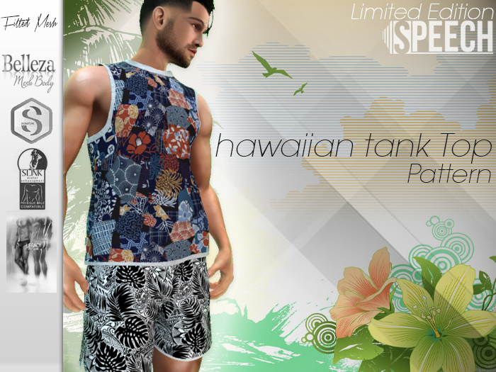 SPEECH Tank Hawaiian Pattern