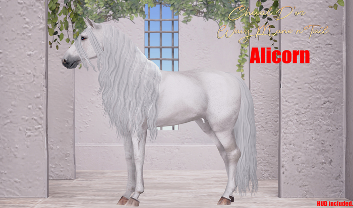 Cheval D'or / TeeglePet Alicorn / Wavy Mane & Tail.
