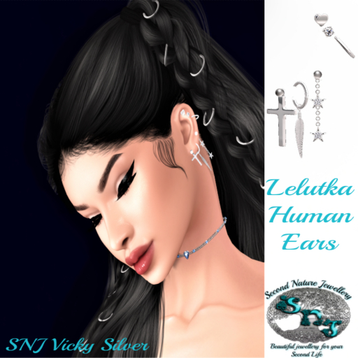 SNJ Vicky Earrings Silver LELUTKA ADD & CLICK!