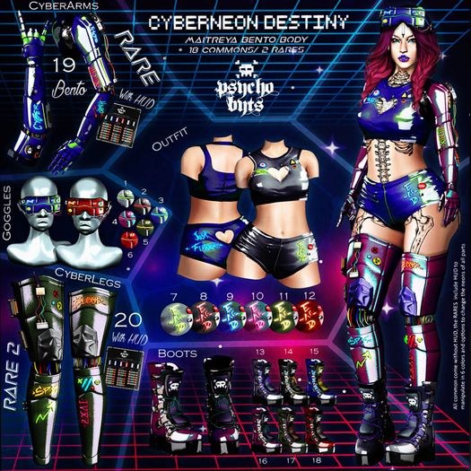 7 .{PSYCHO:Byts} Cyberneon Destiny - Outfit GRAY BOX