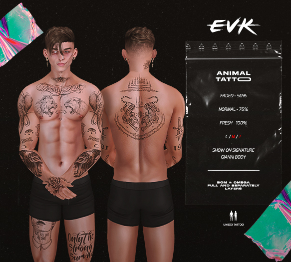 [ E V K ] Animal Tattoo