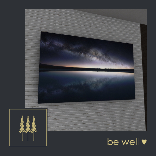 NEW ➛ PROMO ➛ Modern Wall Art (Milky Way), Night Sky at Twilight Reflected on a Still Lake - Mesh C/M (Wear to Unpack) 