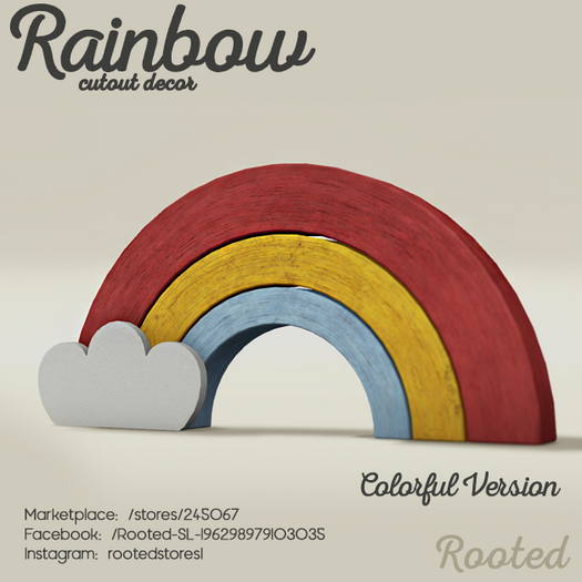 Rooted - Rainbow Cutout - Colorful