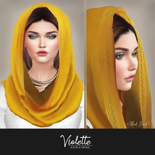 VIOLETTE - Head Scarf - Gold