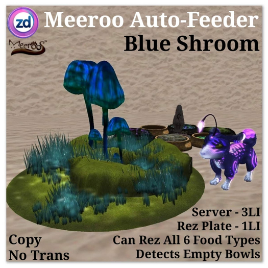 *ZD* Meeroo Auto-Feeder - Blue Shroom