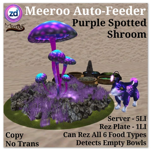 *ZD* Meeroo Auto-Feeder - Purple Spotted Shroom