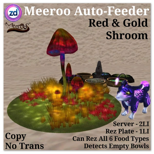 *ZD* Meeroo Auto-Feeder - Red & Gold Shroom