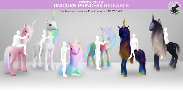 SEmotion Libellune Unicorn Princess Night Rideable 