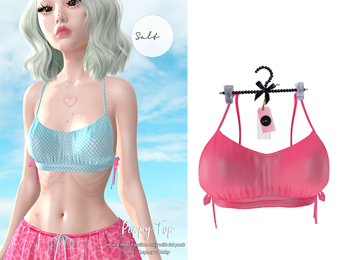 .SALT - POPPY TOP - BUBBLEGUM [WEAR]