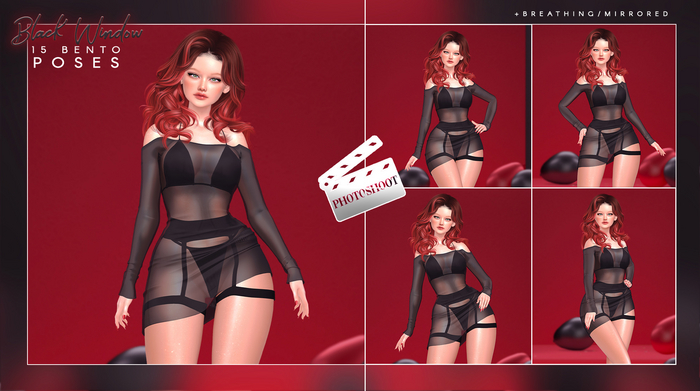 PHOTOSHOOT: Black Window - Bento Pose Pack