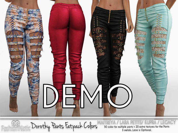 Demo Dorothy Pants Fatpack Colors - Maitreya Lara, Lara Petite, Kupra Original, Legacy - FashionNatic