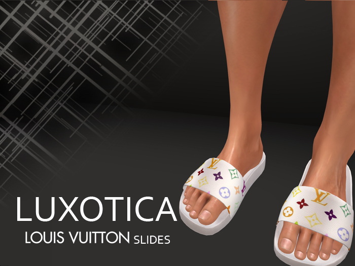 LUXOTICA LuV Monogram Slides Rainbow