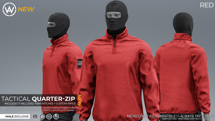 WAZ - Tactical Quarter Zip (Red)