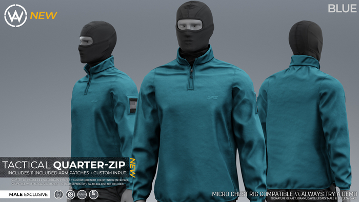 WAZ - Tactical Quarter Zip (Blue)