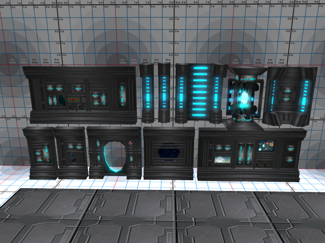 Sci-fi Tech Room Building Pack  - FULL PERM