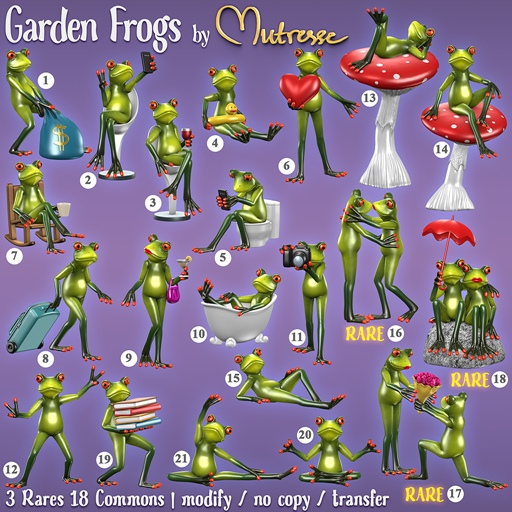 16. Mutresse-Garden Frogs RARE