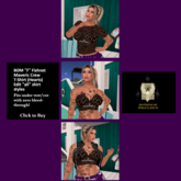 71 MMC BOM Blk Fishnet V Neck Tshirt (Hearts)