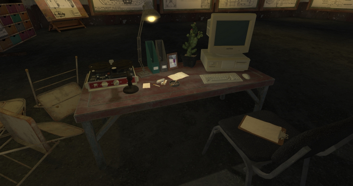Old office Desk v2 Mesh