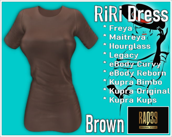 [R39] RiRi Dress-Brown